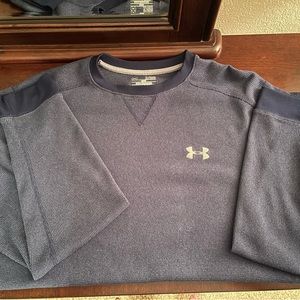 Mens Under Armour XL waffle shirt in blue.